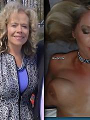 Sexy blond mature wife before and after