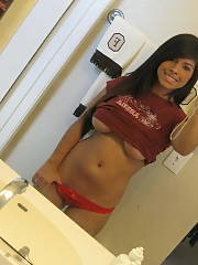 eighteen darkhaired teen shower