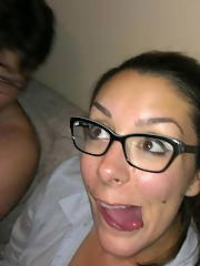 couple bang brunette teenager