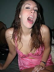 couple bang brunette teenager