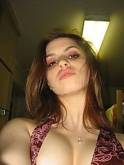 teenager strips brunette teen