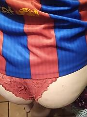 Cute wife in football shirt Wife Football Panties The Pose Sexy Milf Amateur Milf British Milf