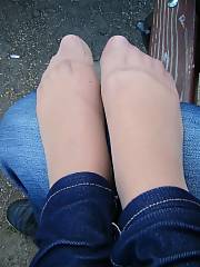 nylon socks feet footjob