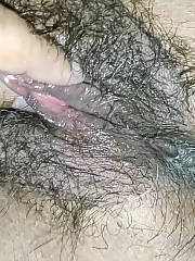 hairy vagina fingerfucking close