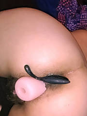 double penetration toying hairy
