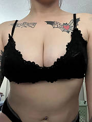 showing huge natural boobies