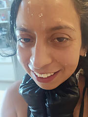 bondage suck cum face