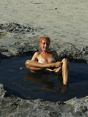 redhaired mature outdoor