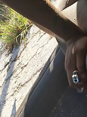 ebony milf exposing unshaved