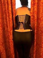 heels leggings corset blow