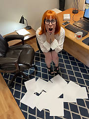 secretary glasses bj office