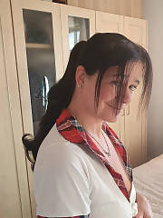 mature wife schoolgirl buttplug